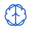A blue brain with lines AI-generated content may be incorrect.