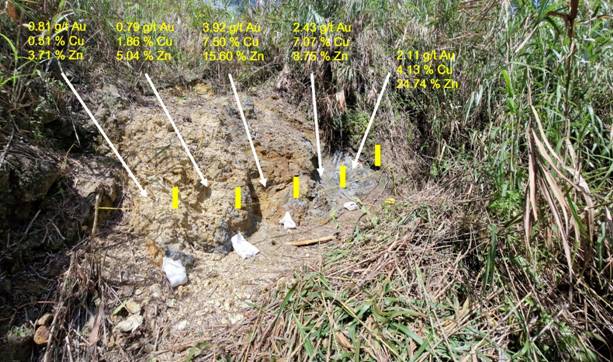 A close-up of a soil with yellow arrows AI-generated content may be incorrect.