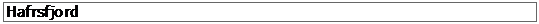 Text Box: Hafrsfjord