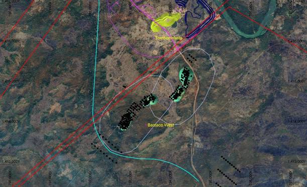 A map of land with different colored lines AI-generated content may be incorrect.