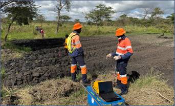 A group of men in orange uniforms standing in a field AI-generated content may be incorrect.
