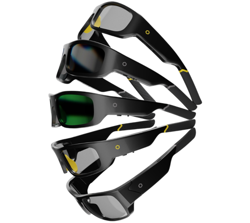 A group of black sunglasses AI-generated content may be incorrect.