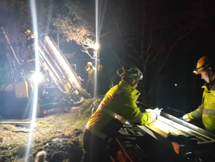 A group of people in a field at night AI-generated content may be incorrect.