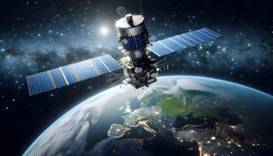 A satellite in space above the earth AI-generated content may be incorrect.