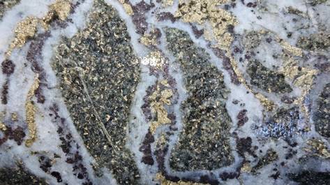 A close-up of a marbled surface