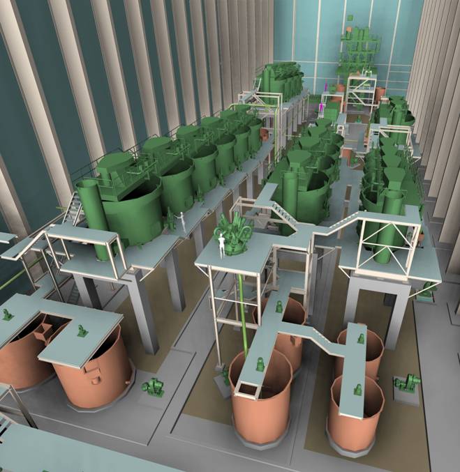 A plant factory with many barrels AI-generated content may be incorrect.