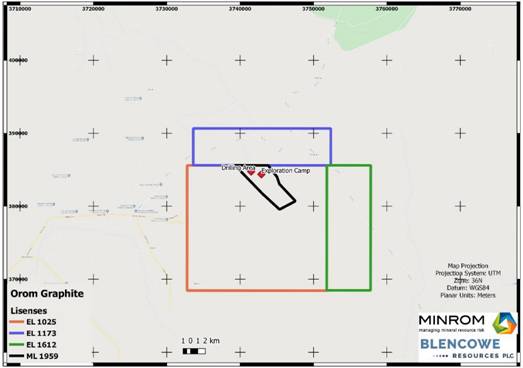 A map with a red square and black rectangles Description automatically generated