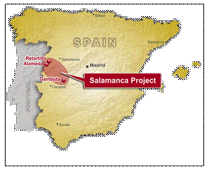 A map of spain with a red sign Description automatically generated