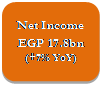 Rounded Rectangle: Net Income EGP 17.8bn (+7% YoY)