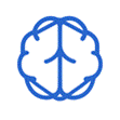 The image depicts a stylized, abstract representation of a human brain with a simple, geometric design. AI-generated content may be incorrect.
