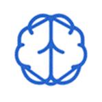The image depicts a stylized, abstract representation of a human brain with a simple, geometric design. AI-generated content may be incorrect.