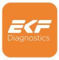 A orange square with white text Description automatically generated