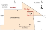 A map of the area of mauritania

Description automatically generated